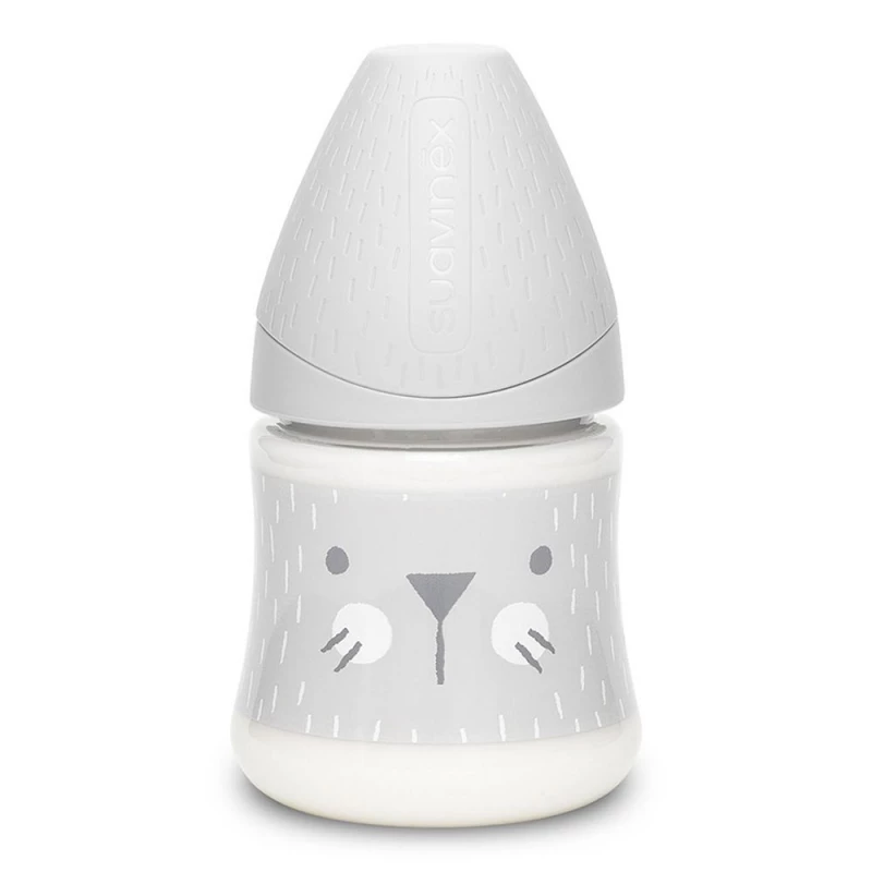 Suavinex Premium bottle Mint kitten, Grey Color, 150 Ml - Suavinex