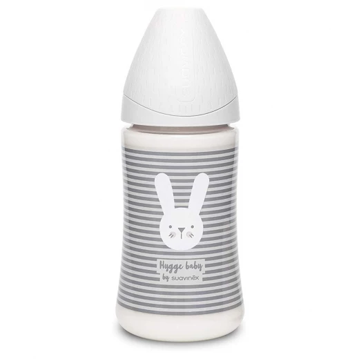 Suavinex Bottle Hygge Rabbit Mint Line, Grey Color, 270 Ml Suavinex Bottle Hygge Rabbit Mint Line, Grey Color, 270 Ml