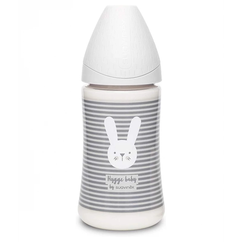 Suavinex Bottle Hygge Rabbit Mint Line, Grey Color, 270 Ml - Suavinex