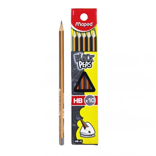 Maped Black Peps Pencil, 10 Pieces Maped Black Peps Pencil, 10 Pieces