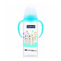 Optimal Feeding Bottle With Handle, Blue Color, 240 Ml