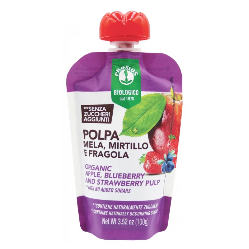 Pro Bios Organic Apple Blueberry & Strawberry Puree 100g - Probios