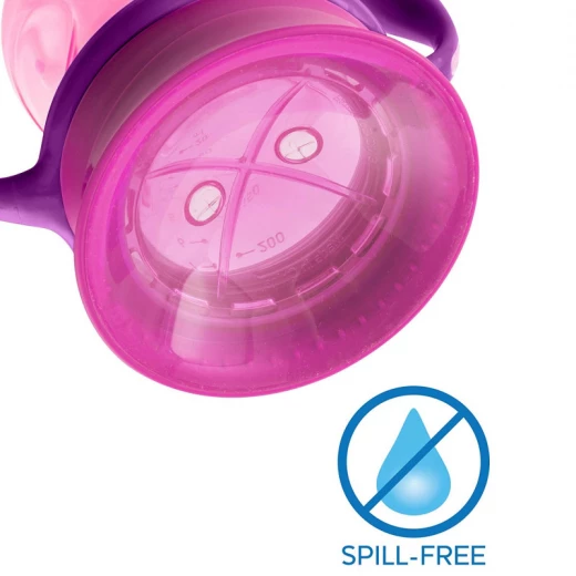 Chicco NaturalFit 360 Degree Rim Trainer Sippy Cup with Handles, in Pink, 200 ml, +12 months - Chicco - Image 2