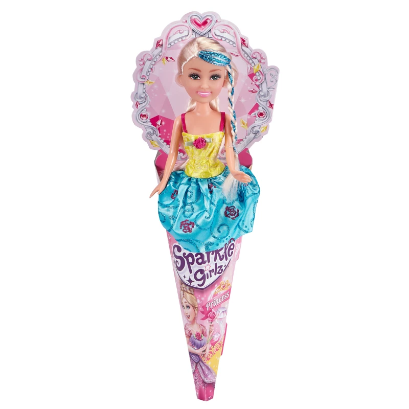 Zuru Sparkle Girlz Princess Cone Doll, Yellow Color - Zuru