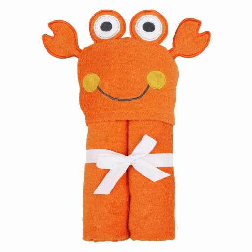Stephen Joseph Hooded Bath Towel For Baby, Crab Design Stephen Joseph Hooded Bath Towel For Baby, Crab Design