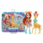 دمية جيليان الساحرة مع الزرافة, باللون الأصفر من إنشانتيمالز - إنشانتملز