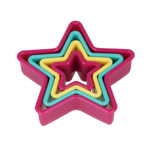 Metaltex Star Shape Plastic Cookies Cutter, 10X10 Cm, 4 Pieces Metaltex Star Shape Plastic Cookies Cutter, 10X10 Cm, 4 Pieces