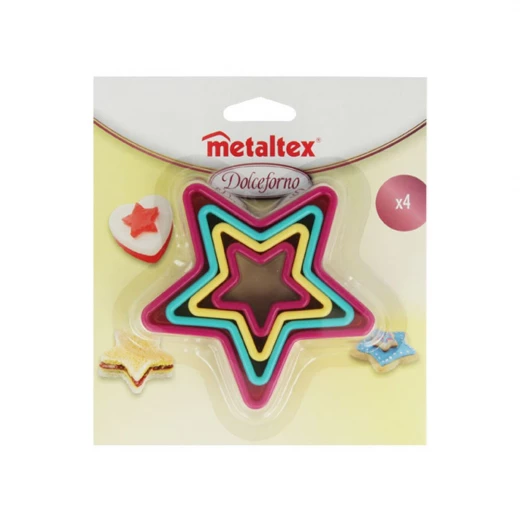 Metaltex Star Shape Plastic Cookies Cutter, 10X10 Cm, 4 Pieces - Metaltex - Image 3