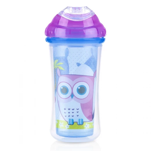 Nuby Insulated No-spill Clik-It Cool Sipper - 270 مل, Purple Nuby Insulated No-spill Clik-It Cool Sipper - 270 مل, Purple