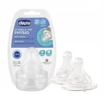 Chicco Physio Teat Anti-Colic Silicone Nipple Food Flow 2m +, 2 pieces - Chicco