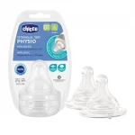 Chicco Physio Teat Anti-Colic Silicone Nipple Food Flow 0m +, 2 pieces - Chicco