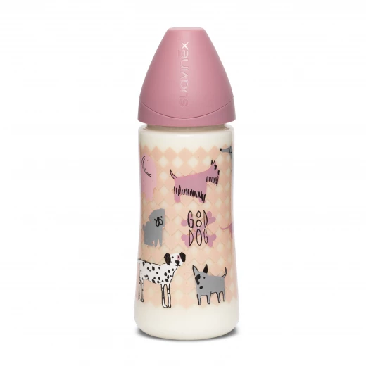 Suavinex Wide Neck Bottle With Physiological Teat 360 مل- Dog Suavinex Wide Neck Bottle With Physiological Teat 360 مل- Dog