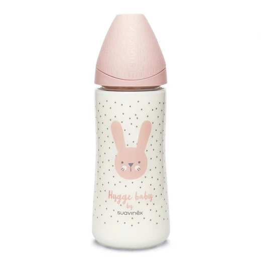 Suavinex Hygge Premium Rabbit Bottle, Pink, 360 Ml Suavinex Hygge Premium Rabbit Bottle, Pink, 360 Ml