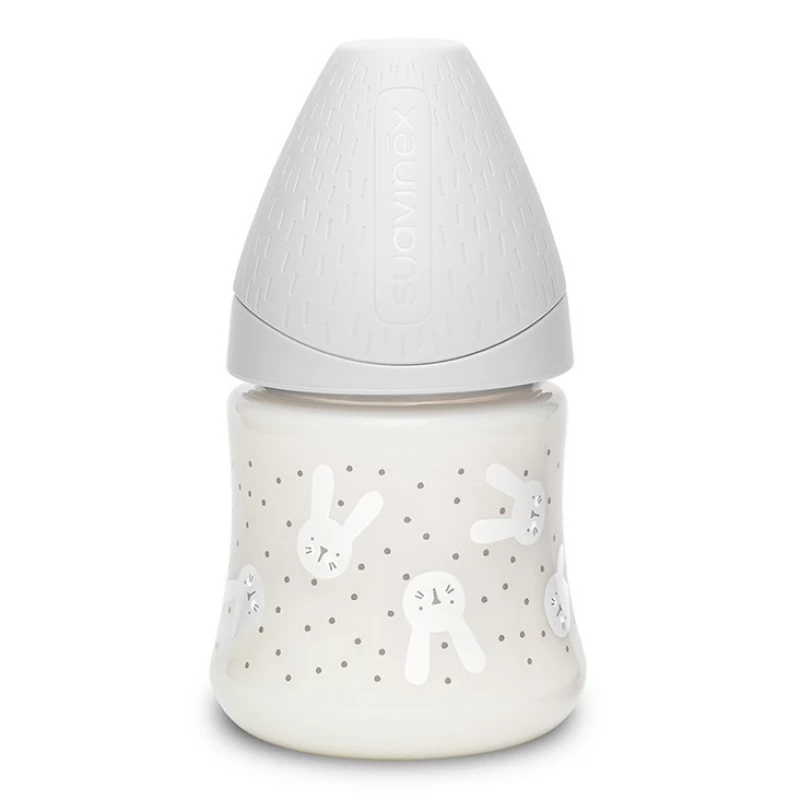 Suavinex Premium Bottle, Rabbit Design, Grey color, 150 Ml - Suavinex
