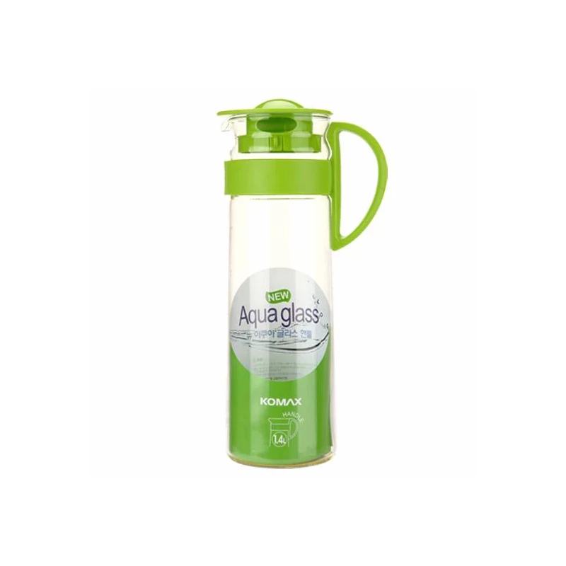 Komax Aqua Glass Beverage Pitcher, Green Color, 1.4 Liter - Komax