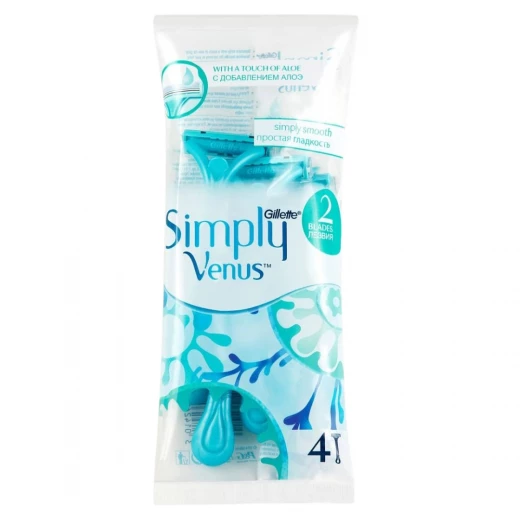 Gillette Simply Venus 2 Disposable Razors, 4 Pieces Gillette Simply Venus 2 Disposable Razors, 4 Pieces