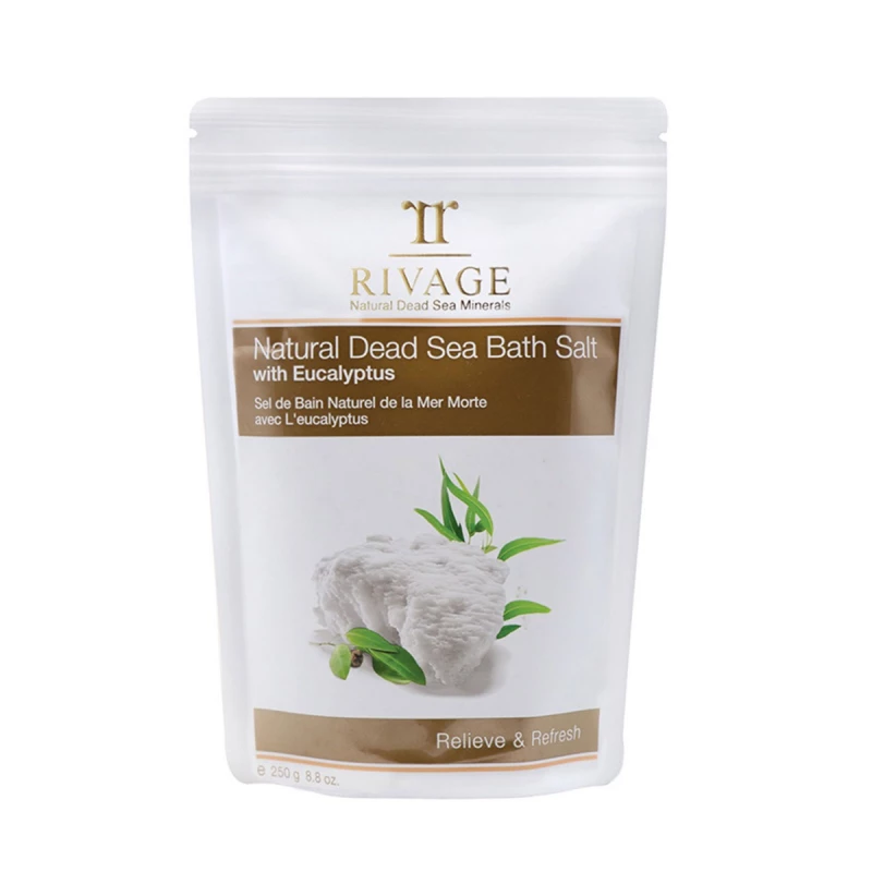 Rivage Dead Sea Relieve & Refresh Bath Salts With Eucalyptus, 250 Gram - Rivage