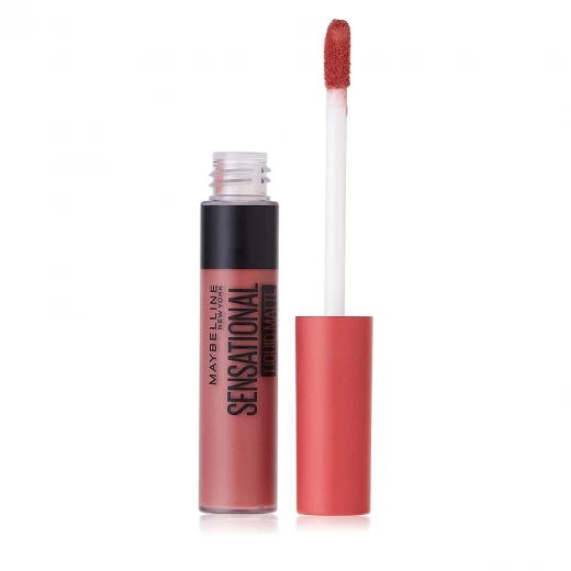 أحمر شفاه سائل غير لامع من Maybelline NU05 يدوم طويلاً شديد الصبغة 7 مل للشفاه أحمر شفاه سائل غير لامع من Maybelline NU05 يدوم طويلاً شديد الصبغة 7 مل للشفاه