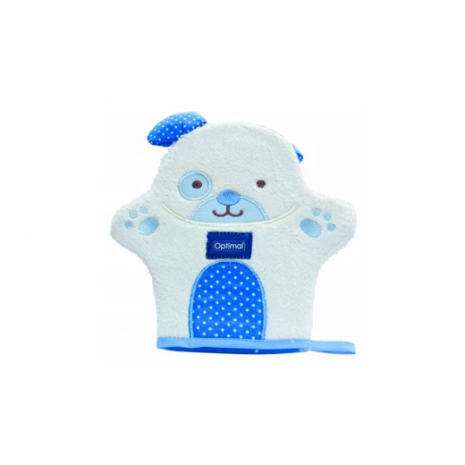 Optimal Baby Bath Glove Scrubber, Blue Color Optimal Baby Bath Glove Scrubber, Blue Color