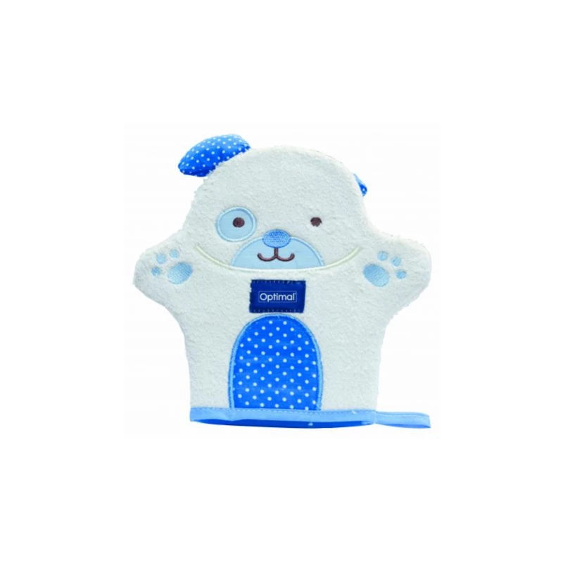 Optimal Baby Bath Glove Scrubber, Blue Color - Optimal
