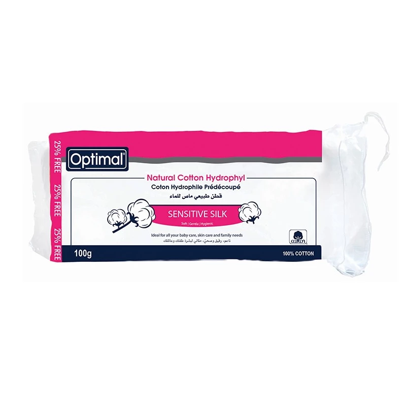 Optimal Natural Cotton Hydrophyl, 100 Gram - Optimal
