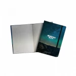 دفتر ملاحظات بتصميم غلاف الفضاء من مفكرة, مع مطاط, 20*15 سم, اللون الأخضر - مفكرة