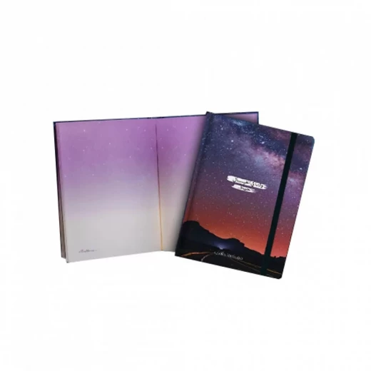 دفتر ملاحظات بتصميم غلاف الفضاء من مفكرة, مع مطاط, 20*15 سم, اللون النهدي دفتر ملاحظات بتصميم غلاف الفضاء من مفكرة, مع مطاط, 20*15 سم, اللون النهدي