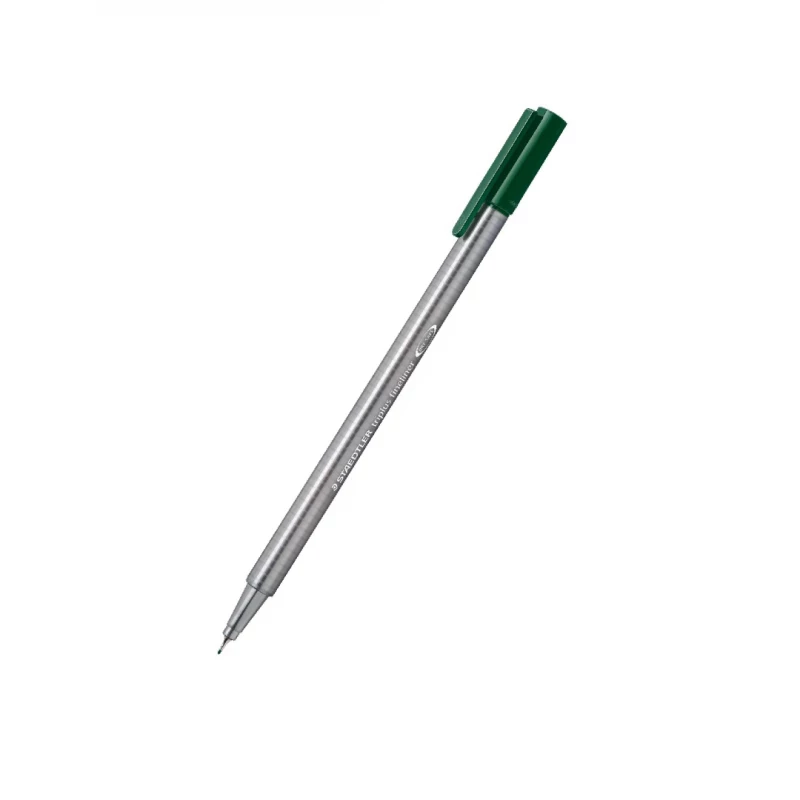 Staedtler Triplus Fineliner Marker Pen - 0.3 mm - Green Earth - Staedtler