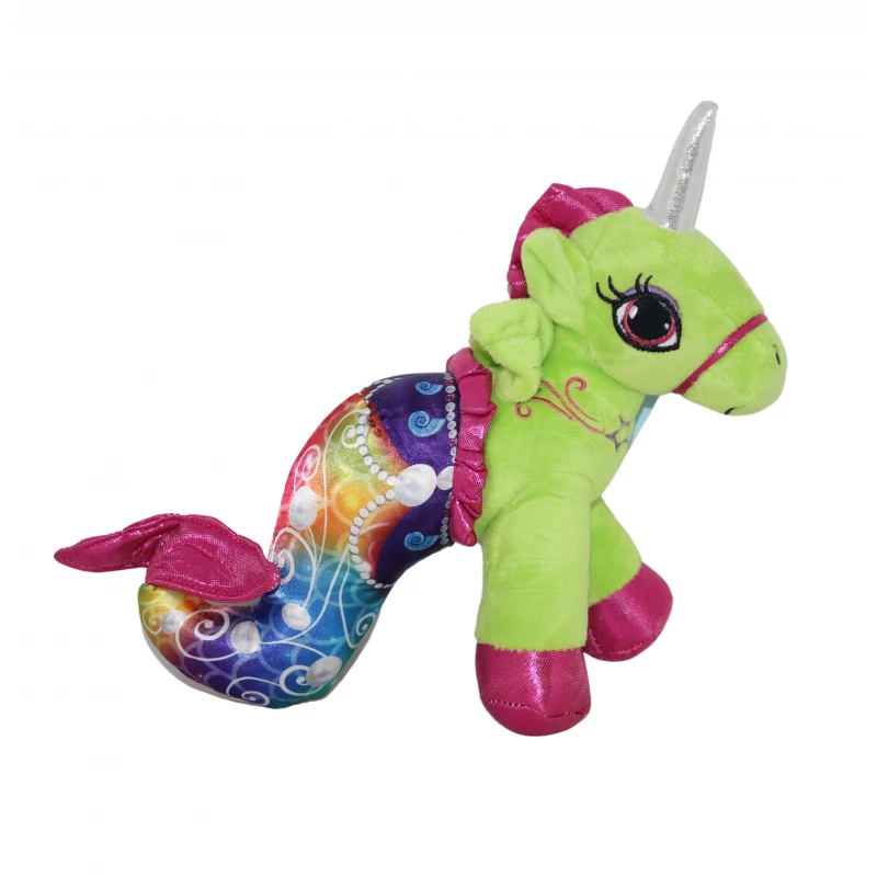 Cute Stuffed Soft Plush Toy, Mermaid Unicorn Design, Green Color - Just For Fun