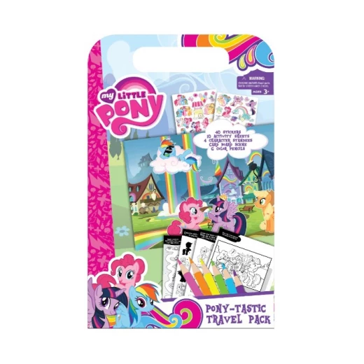 مجموعة PonyTastic Travel Pack للفتيات: مجموعة أنشطة متعددة الألوان مع ملصقات وحوامل وألوان ممتعة للسفر - Unbranded - Image 2