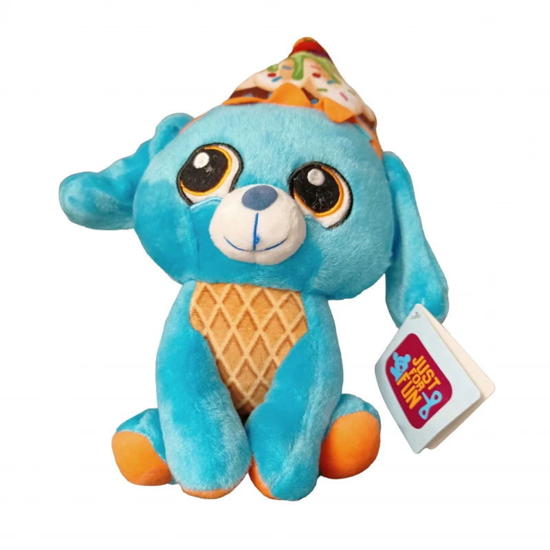 دمية قطنية , تصميم الدب, حجم صغير باللون الازرق
