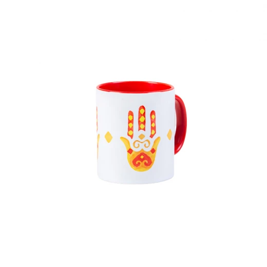 كوب مزين برسمة كف, 300 مل كوب مزين برسمة كف, 300 مل
