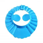 Adjustable Silicone Baby Shower Head Protector, Blue Color