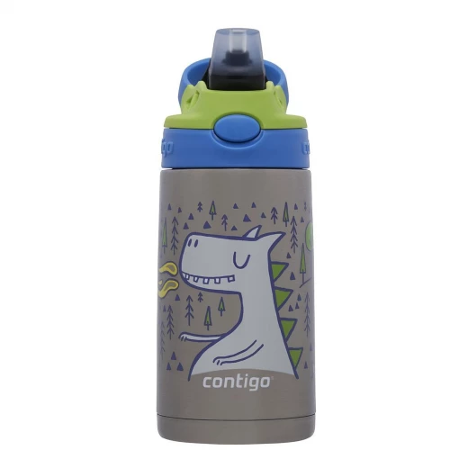 Contigo Stainless Steel Autospout Kids Drinking Bottle, Blue Color, 380 Ml Contigo Stainless Steel Autospout Kids Drinking Bottle, Blue Color, 380 Ml