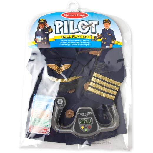 Melissa & Doug Pilot Role Play Costume Set, 3-6 years Melissa & Doug Pilot Role Play Costume Set, 3-6 years