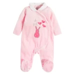 تبان اطفال باكمام وارجل طويلة, باللون الزهري من كول كلوب - كول كلوب