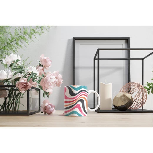مج زجاج بتصميم الزيبرا الملون مج زجاج بتصميم الزيبرا الملون