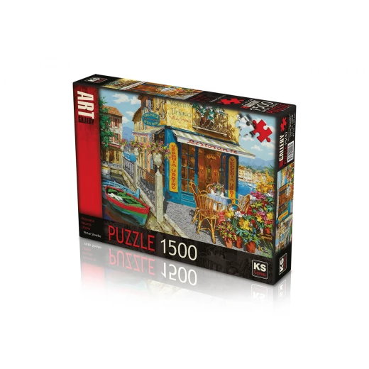 أحجية 1500 قطعة, بتصميم مطعم قديم في ايطاليا من كي اس جيمز أحجية 1500 قطعة, بتصميم مطعم قديم في ايطاليا من كي اس جيمز