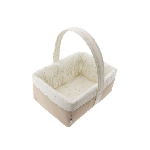 Cambrass Basket Layette Sky Design, Beige Color, 22.5x29x29 Cm Cambrass Basket Layette Sky Design, Beige Color, 22.5x29x29 Cm