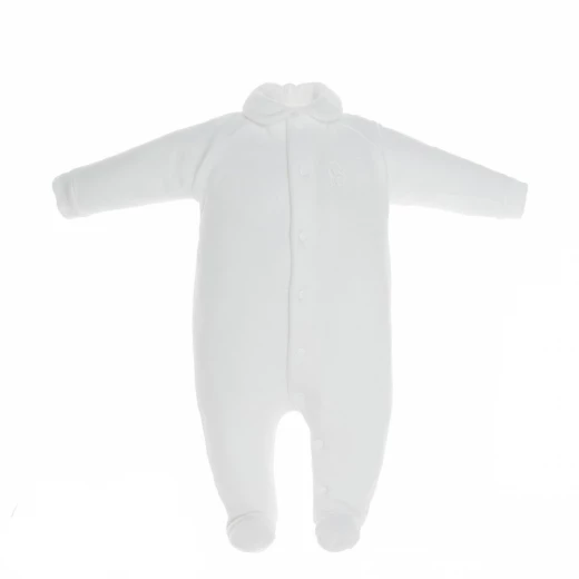 Cambrass Baby Bodysuit, White Color Cambrass Baby Bodysuit, White Color