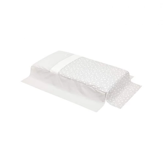 طقم غطاء سرير الاطفال,باللون الازرق,60*120, قطعتان, من كامبراس طقم غطاء سرير الاطفال,باللون الازرق,60*120, قطعتان, من كامبراس