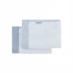Cambrass Vichy towel Set, Blue Color, 25*35 Cm, 2 Pieces - Cambrass