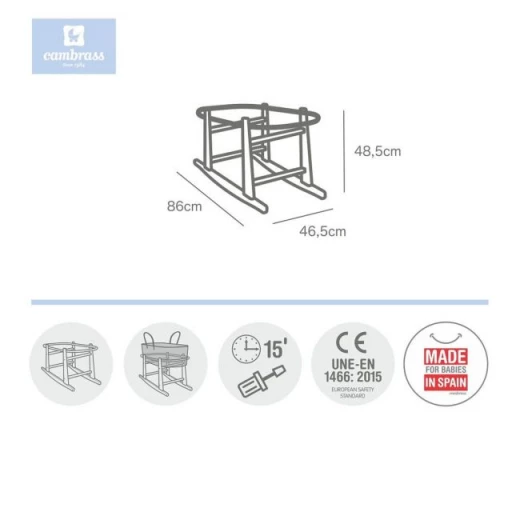 Cambrass Wooden Stand Cuco, White Color - Cambrass - Image 4
