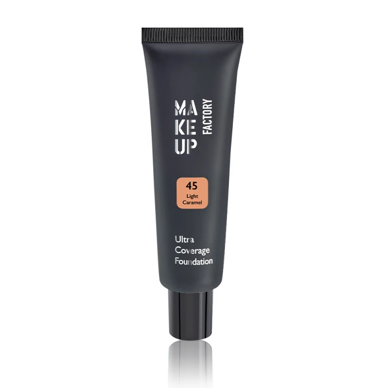 Makeup Factory Ultra Coverage Liquid Foundation Number 45 Long Lasting Hydrating Flawless Finish for All Skin Types - Makeup Factory