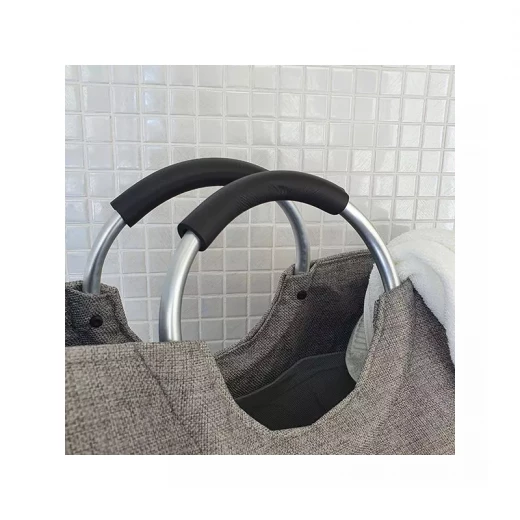 سلة غسيل قابلة للطي بمقبض المنيوم باللون الرمادي من ويفا - ويفا - Image 2