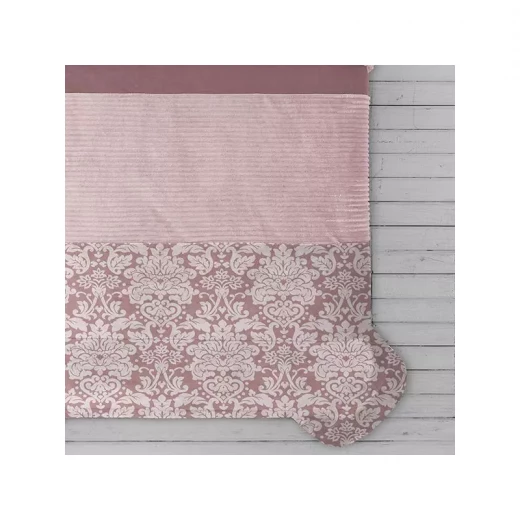 Manterol Doko Velvet Winter Comforter Set, Pink Color, King Size,  6 Pieces - MANTEROL - Image 2