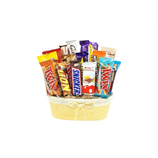 Chocolate Cute Basket, Yellow Chocolate Cute Basket, Yellow