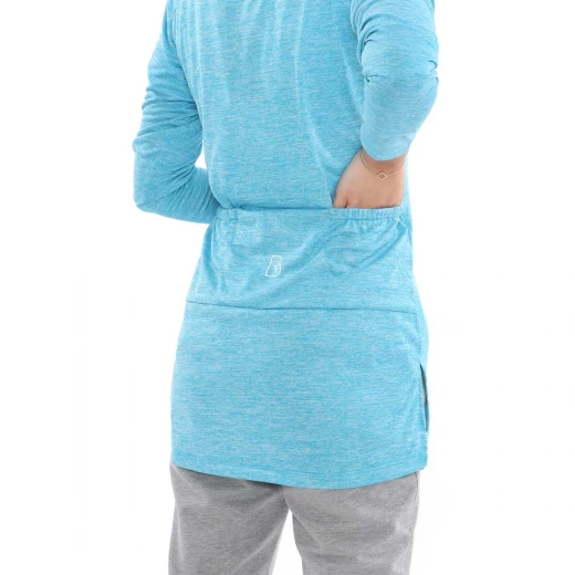 RB Long Sleeve Cycling Jersey, Azure Blue Color - RB - Image 4