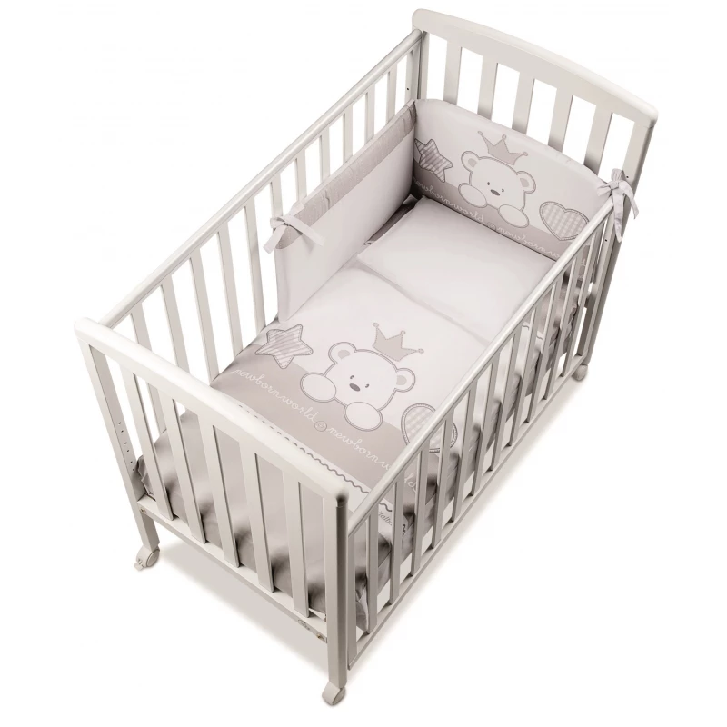 Chicco Removable Set Bed, Grey Color 4 Pieces - Chicco