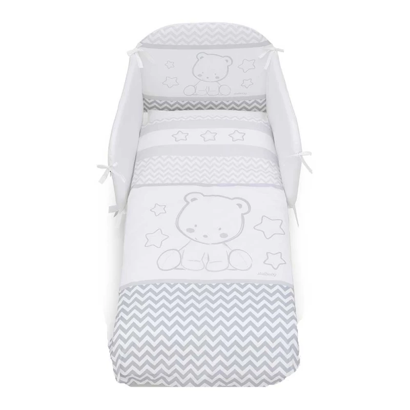 طقم سرير للأطفال ببوني باللون الرمادي 5 قطع من تشيكو - تشيكو